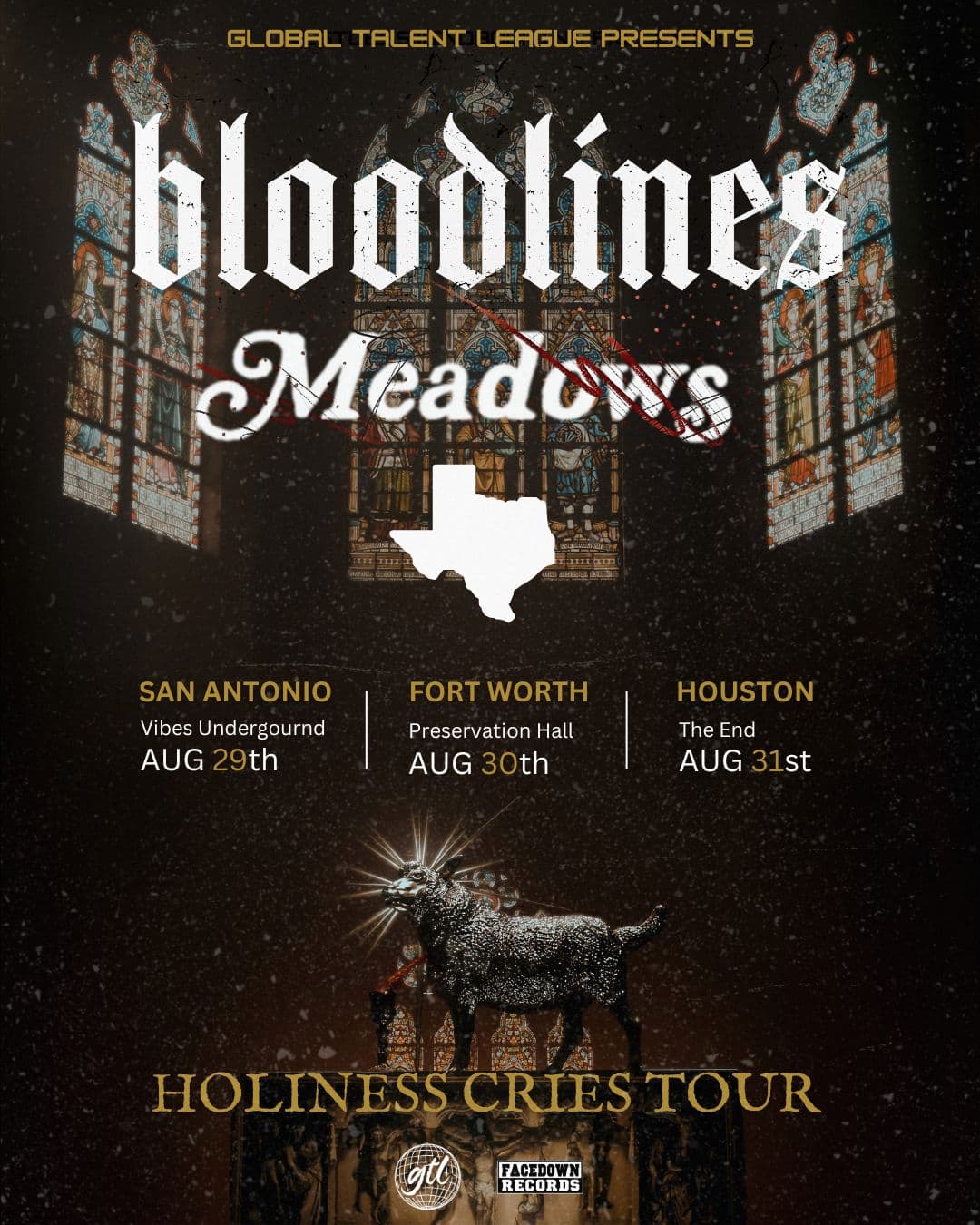 Holiness Cries Tour tour poster