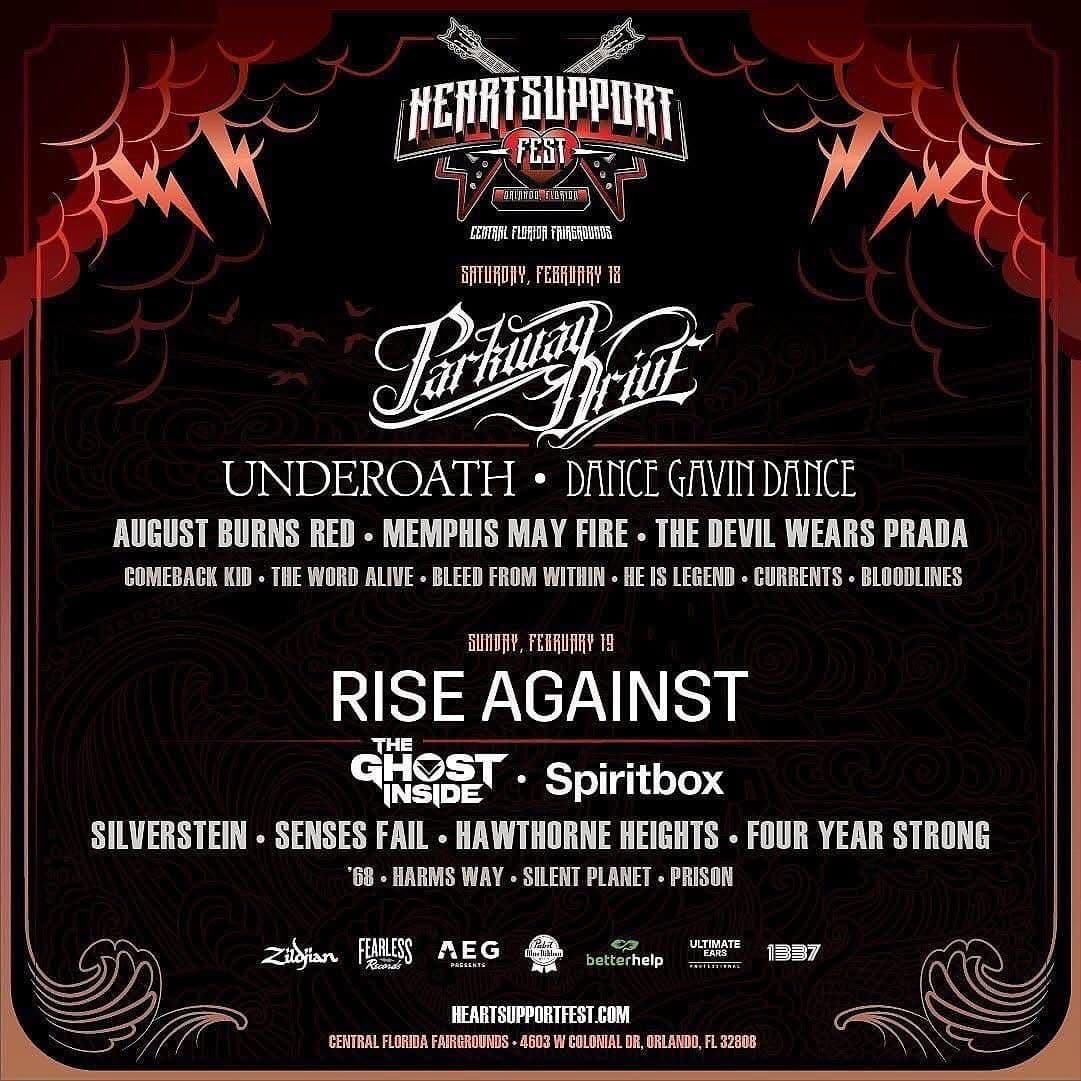 HeartSupport Fest tour poster